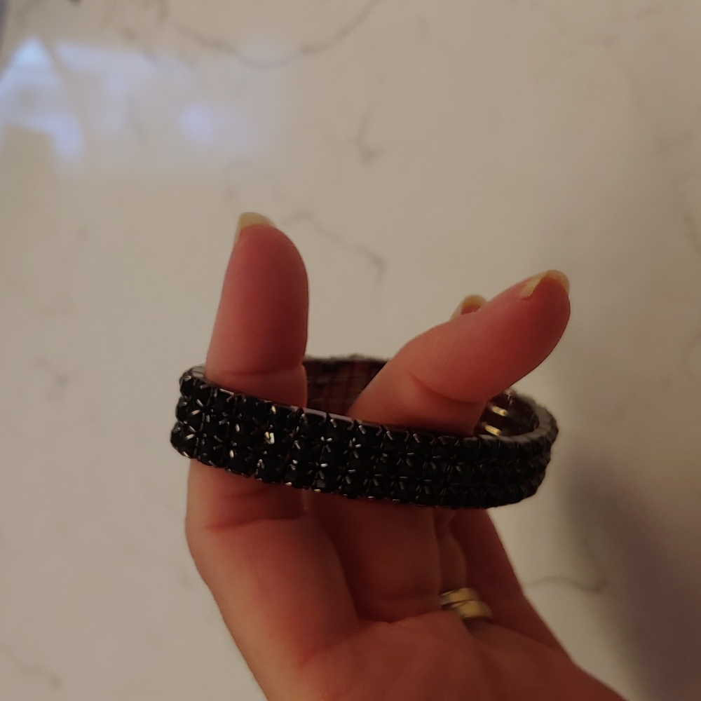Black rhinestone bracelet